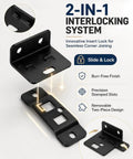 Beefy Heavy Duty L Shaped Furniture Bracket Set With 2 In 1 Locking Insert Removable Table Brackets flat mount interlocking system