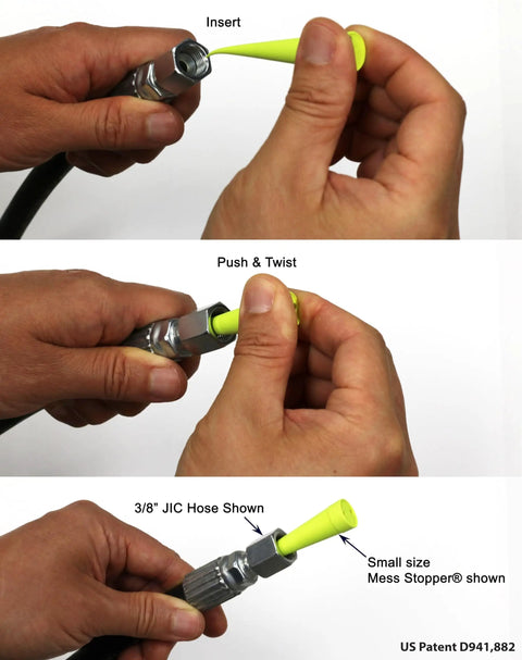 Universal Hydraulic Oil Line Plugs And Caps Kit For Unpressurized Systems, Round Rubber Service Plugs With Easy Push And Twist Fit, Includes 2 Large, 4 Medium, And 4 Small Sizes