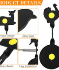 Dope Four Piece Steel Spinning Targets For BB Guns And Air Rifles Auto Reset Animal Silhouette Set With Deer And Turkey