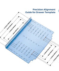 Cabinet Hardware Drill Template Kit For Knobs And Pulls, Precision Jig With Multi Center Holes From 2.5 Inch To 6.25 Inch.