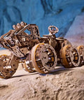 Epic Manned Mars Rover 3D Puzzle Kit With Spring Drive And 6x6 All Wheel Drive Independent Suspension Swiveling Cab Rubberized Wheels Folding Rear Ramp 360 Degree Antenna Laser Engraved Solar Panels 562 Piece DIY Space Craft Model, wood puzzle rover