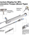 Pro Grade Dental Implant Torque Wrench Set For Prosthetics Universal Kit With Adjustable Ratchet And Screwdrivers 16 Pieces 10 To 70 Ncm Fully Autoclavable, beam type diagram