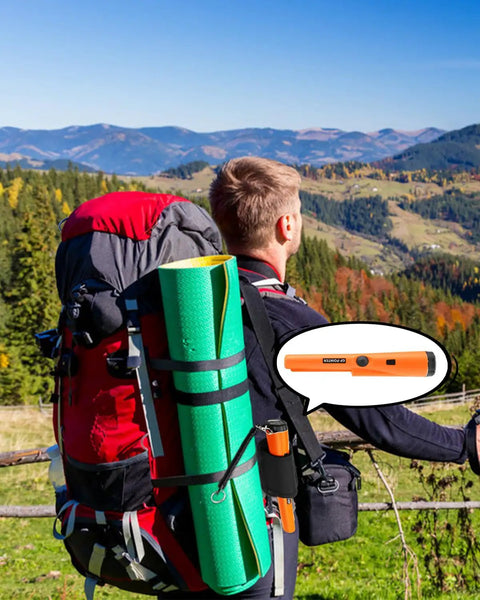Professional Waterproof Metal Detector Pinpointer For Treasure Hunting Bullseye Accuracy Handheld Ground Probe Scans Large Areas No Sweat Operation Single Power Switch With Included 9V Battery Real Deal Finding Gear For Weekend Warriors
