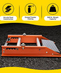 Heavy Duty Cable Drum Roller Dispenser Stand Unwinder For Reels Up To 28 Inch Wide Single Cable Reel Roller with steel frame and orange coating
