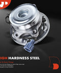 Front Wheel Bearing And Hub Assembly 2 Pack For Nissan Frontier 2005 To 2023, 6 lug design, high hardness steel build.