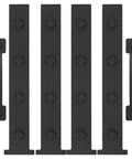 Two Pack Magnetic Garage Door Decorative Hardware Kit With Eight Hinges And Four Handles In Black displayed on white background