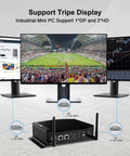 No Sweat Fanless Mini PC Packing Intel Core I7 10510U With 16GB RAM And 256GB SSD setup with triple display support.