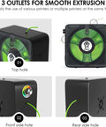 3D Printer Filament Dryer Box With Fan showing top, front, and rear side holes for Nylon PLA ABS filament extrusion