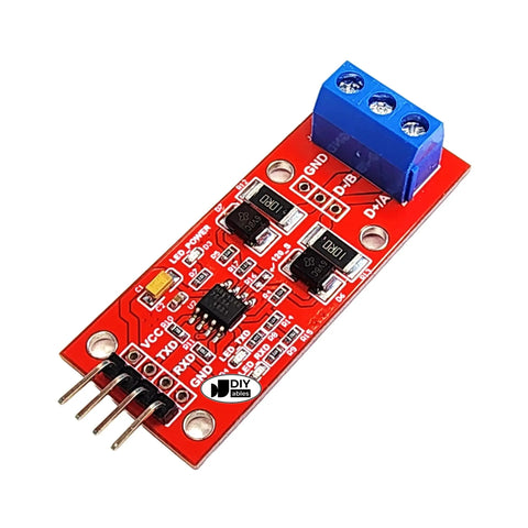 RS485 To TTL Module For Arduino ESP32 ESP8266 Raspberry Pi Two Pack Beefed Up ESD Protection circuit board close-up