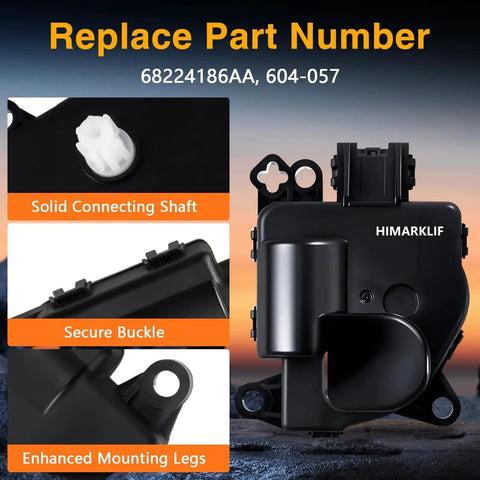 HVAC Heater Blend Door Actuator Replacement For Jeep Grand Cherokee 2014 Through 2021 WK And 2022 Grand Cherokee And Dodge Durango 2014 Through 2021 Replaces OE 68224186AA 604057 AC Temperature Door Actuator Easy Install No Hassle