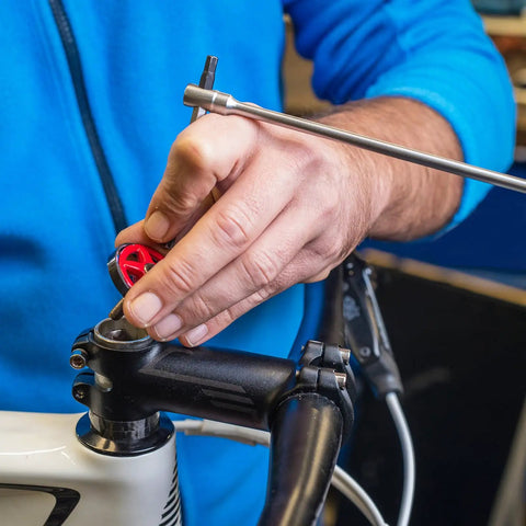 Real Heavy Duty 4Mm Metric Sliding T Handle Hex Key Wrench used for bike repairs with a smooth spin sleeve.