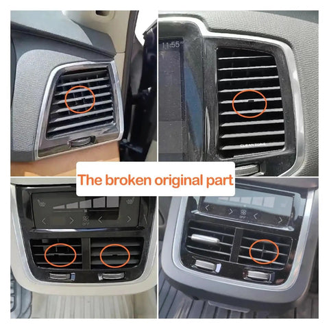 AC Vent Tab Clip For Car, Boosts Airflow For A Comfier Ride, Quick Direction Control, Easy Install, Durable Clip For Volvo XC90 2016 To 2024, Improves Air Circulation And Cabin Comfort, broken rear vent tab