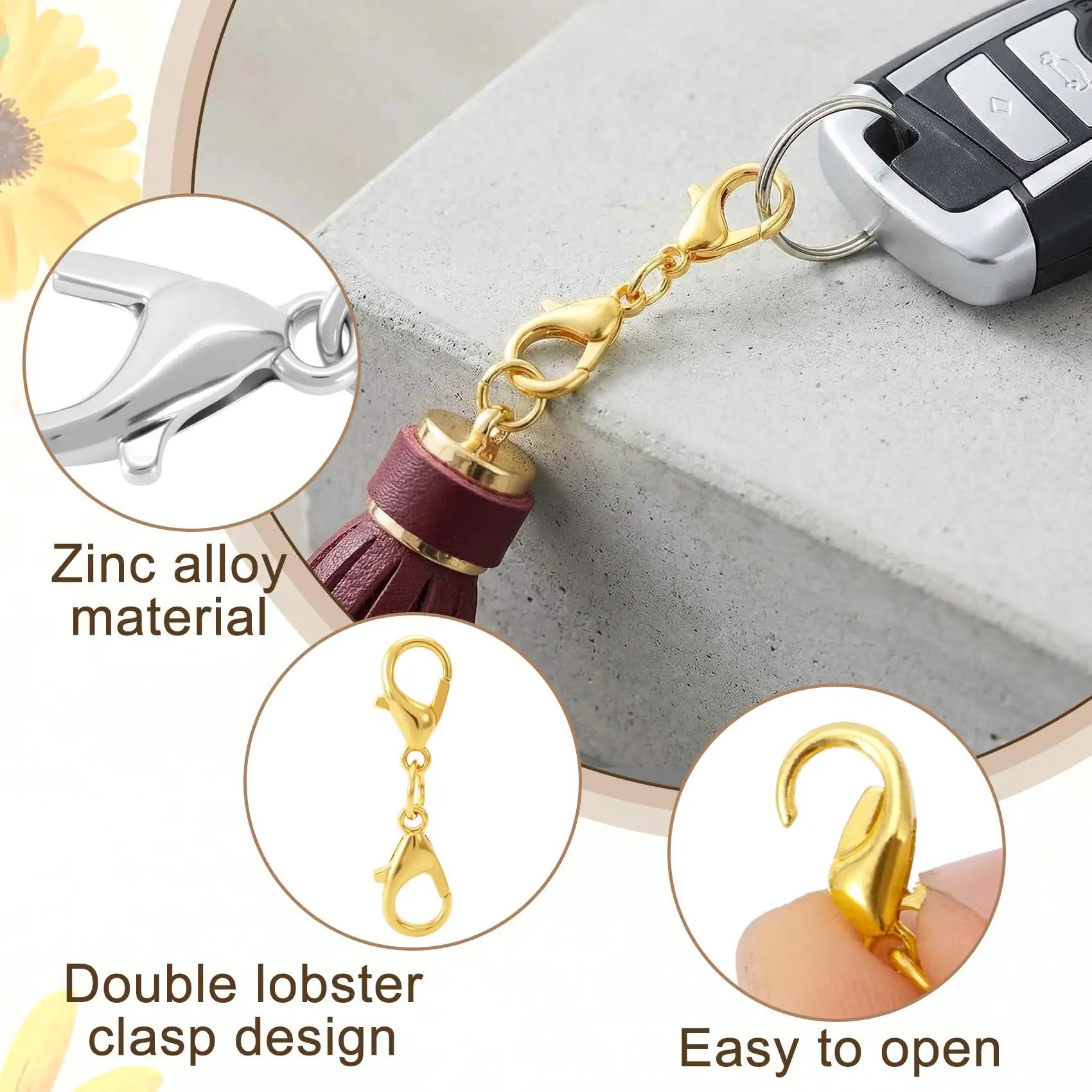 20 Pcs Double End Lobster Clasp Set For DIY Jewelry ✓
