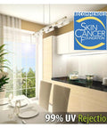 Clear UV Blocking Window Film With Scratch Resistant Coating For Unobstructed Views Superior UV Rejection Helps Prevent Furniture Fading 24 Inch By 50 Foot Roll applied to kitchen window, enhancing natural light while protecting interiors from UV rays.