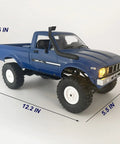 RC Crawler C24 4x4 Off Road Truck RTR 1/16 Scale All Terrain with blue body and large tires
