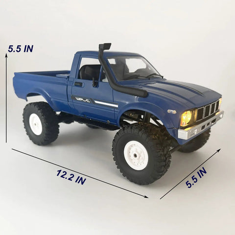 RC Crawler C24 4x4 Off Road Truck RTR 1/16 Scale All Terrain with blue body and large tires
