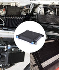 30 Row AN10 To AN10 Stacked Plate Oil Cooler With 6AN And 8AN Adapters installed in performance car engine