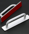 Two Pack 5.83 Inch Adhesive Cabinet Handles Self Stick Instant Install Drawer Pulls For Sliding Wardrobe Closet Screen Doors No Drill Easy Peel And Stick Durable Zinc Alloy Construction Silver Finish
