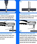 Step-by-step guide for using 100 Pack Stainless Steel Blind Rivets One Eighth Inch X Five Sixteenths Inch Dome Head Pull Fasteners.