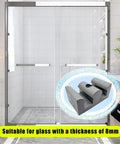 50mm Glass Door Anti Collision Block Side Guide Rail for Sliding Shower Doors Rubber Blocking Bumper 4 Pack Grey
