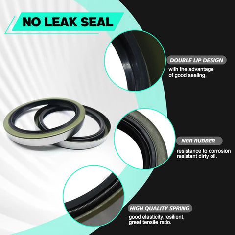 Beefed-Up Trailer Bearing Kit Set With Inner And Outer Bearings Grease Seals showcasing no leak seal design details.