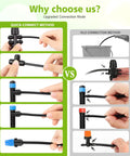 Comparison of quick-connect and old methods for 230 Feet Quick Connect Drip Irrigation System Kit For Garden Greenhouse Yard And Lawn