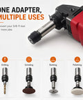 5/8-11 Angle Grinder Extension Shaft Adapter Set With ER16 Collets for versatile tooling in drilling, grinding, slotting, polishing