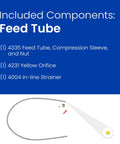 Humidifier Maintenance Kit With Water Panel And Model 45 Replacement Filter 400 Series feed tube and components displayed.