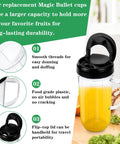22oz Blender Cup Replacement Set With Flip Top On The Go Lid And Handle For 250W MB1001 Blenders Food Grade Material