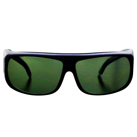 Top Shelf Od7 Plus Laser Protective Glasses With Rugged Black Housings Offering Straight Up Lens Shielding For Serious Shop Operators And DIY Crews Who Demand Relentless Performance Daily, showing front view.