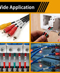 Heavy Duty Polyolefin Heat Shrink Wire Labels Built Like A Brick For Rhino 4200 5200 6000 And 3M Tools Hardcore Flame Retardant Cable Marking Tape 18 Mil Thick in wide application on cables and wiring.