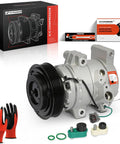 Top Shelf AC Compressor With Clutch Fits Mazda 6 2009-2013 2.5L L4 6 Groove Pulley DKS17DS PAG46 fully assembled unit with accessories