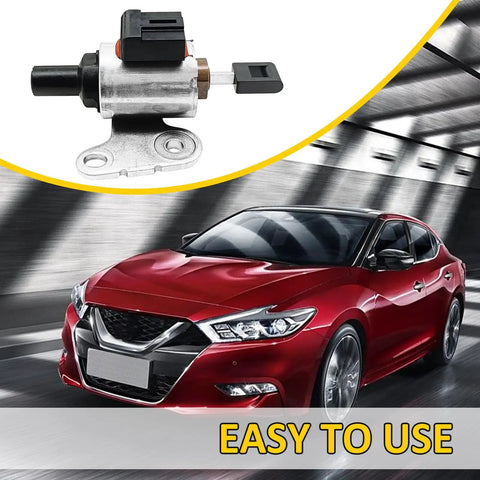 Keep Your Daily Cruiser Rolling Smooth As Butter With This Premium CVT Transmission Stepper Motor For Nissan Murano Altima Maxima 2003 To 2024 3.5L Fits Tight And Replaces Oe Ref0f09a Ref0f09b Jf010e Jf009e Fo Sho Zero Lag, showcasing the CVT stepper motor with a car in motion.