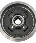 OHGGYQO starter motor component, front view, 12V, 10-tooth interface, black and silver housing