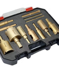 Rock Solid 12-Piece Diamond Drill Bit Set With Hole Saw Kit Ranging From 6mm To 35mm For Glass Tile Stone Granite Marble Ceramic And More Precise Durable Bits Included, 12-piece case