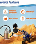 GY6 Starter Motor And Relay Solenoid For 50cc 150cc 200cc 250cc ATVs Go Karts Scooters Mopeds And Dune Buggies 4 Wheelers Compatible With Taotao Baja And Other 4 Stroke Gy6 Engines Teeth Nine shown with corrosion protection, high quality, heat resistant, and long usage features