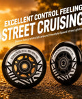 Eight Pack Inline Skate Wheels Set 72mm 76mm 80mm With ABEC9 Bearings And 85A PU Durometer for smooth street cruising.
