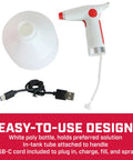 USB C Battery Powered Plant Sprayer 1 Liter Portable Electric Mister for Indoor and Outdoor Plants, disassembled view.