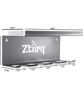 Cordless Drill Tool Organizer Wall Mount Charger and Storage Rack with dimensions and Ztorq logo, steel material.