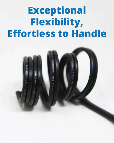 Low Voltage Landscape Lighting Wire 12/2, 250 Feet Copper Direct Burial Outdoor Cable coiled to show flexibility