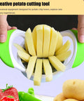 Crinkle cutter set with green-handled and stainless steel wavy blades; 3-piece kitchen tool set