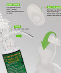 Portable Eyewash Station Emergency Eye Wash Kit With 16oz Bottles Wall Mounted OSHA Approved ANSI Z358.1-2014 showing bottle nozzle and hose details.