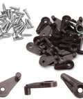 Heavy Duty Brown Mirror Hanging Clips 25 Pack Easy Snap Glass Retainer Brackets For Cabinets And Vanities Rock Solid Plastic with screws.