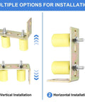 Two Set Heavy Duty Gate Guide Roller Kit With Nylon Rollers And L Shaped Brackets For Sliding Doors, installation options.
