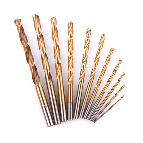 Pro HSS Twist Drill Bit Kit For Steel And Wood Jobs, Bombproof High Speed Steel Set Fits All Hand Drills Plus Screwdrivers With Storage Box And Max Ten MM Shank Capability, assorted sizes