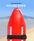 Top Shelf Lifeguard Rescue Can Featuring Secure Three Hole Handle And Sleek Torpedo Shape Rock Solid Waterproof Pool Beach Safety Gear crafted for fast rescues with nylon rope.