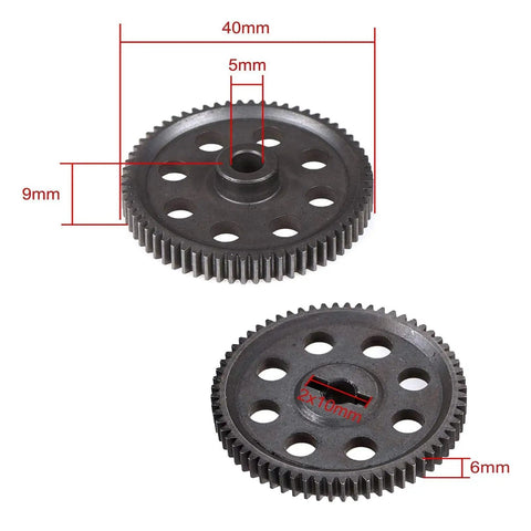 RC Steel Spur Main Gear Set 64T With 17T 21T 26T 29T Pinions For 1/10 Monster Trucks HSP Volcano EPX Redcat Brontosaurus image.