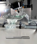 14mm Chucking Reamer HSS H7 6 Flute Straight Shank in use for aluminum milling with drilling machine, metalworking supplies essentials.