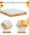 Five Piece Beehive Parts Kit For Beekeeping Gear 10 Frame Hive With Telescoping Top Cover Metal Queen Excluder Inner Cover