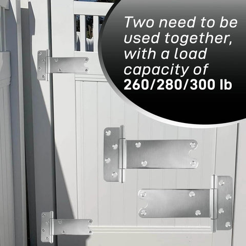 8 Inch Heavy Duty Door Hinges 300 Lbs Capacity on wooden gate